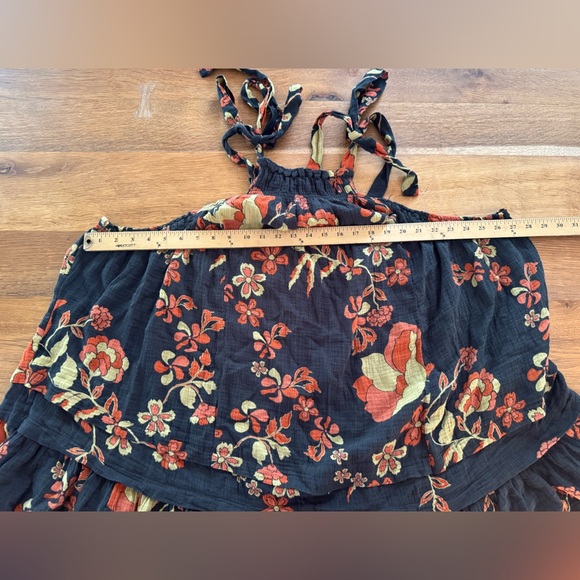 Free People Sleeveless Floral Fleur Printed Tunic Top Twilight Combo NWOT Wmns M - Picture 8 of 8
